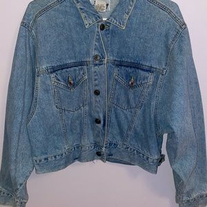 Cropped Vintage Disney Denim Jacket.